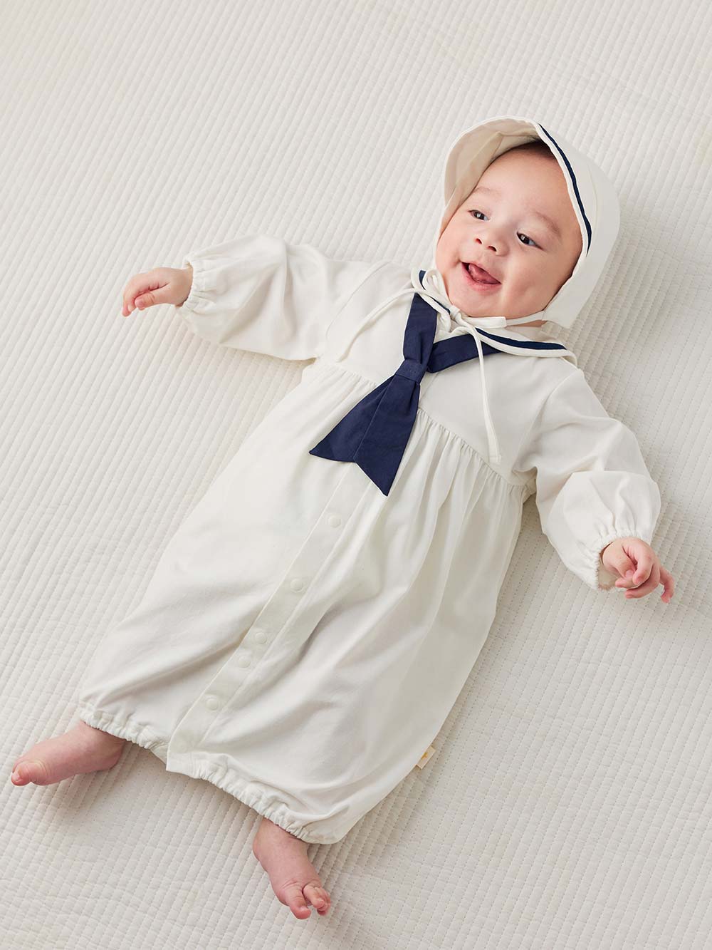 セレモニードレス|【MAKE YOUR DAY】セーラー セレモニードレス＆ボウシ セット|オフホワイト