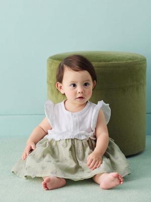 【MAKE YOUR DAY】シアーフラワーロンパース51818