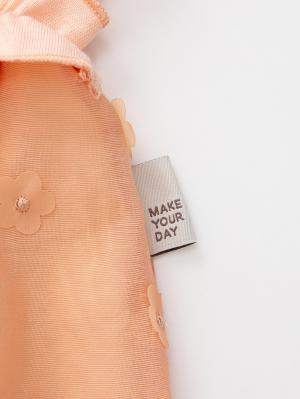 ロンパース・カバーオール|【MAKE YOUR DAY】シアーフラワーロンパース|ピンク