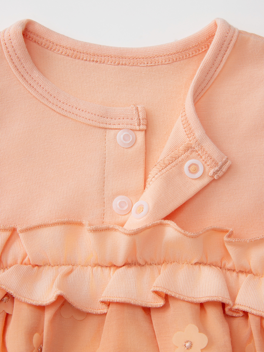 ロンパース・カバーオール|【MAKE YOUR DAY】シアーフラワーロンパース