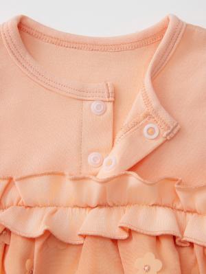 ロンパース・カバーオール|【MAKE YOUR DAY】シアーフラワーロンパース