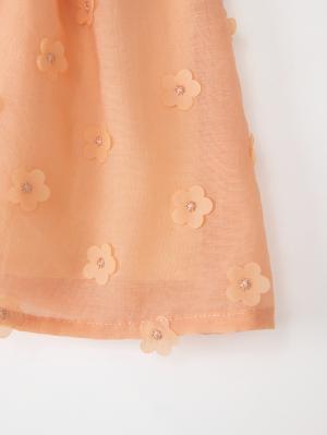 ロンパース・カバーオール|【MAKE YOUR DAY】シアーフラワーロンパース