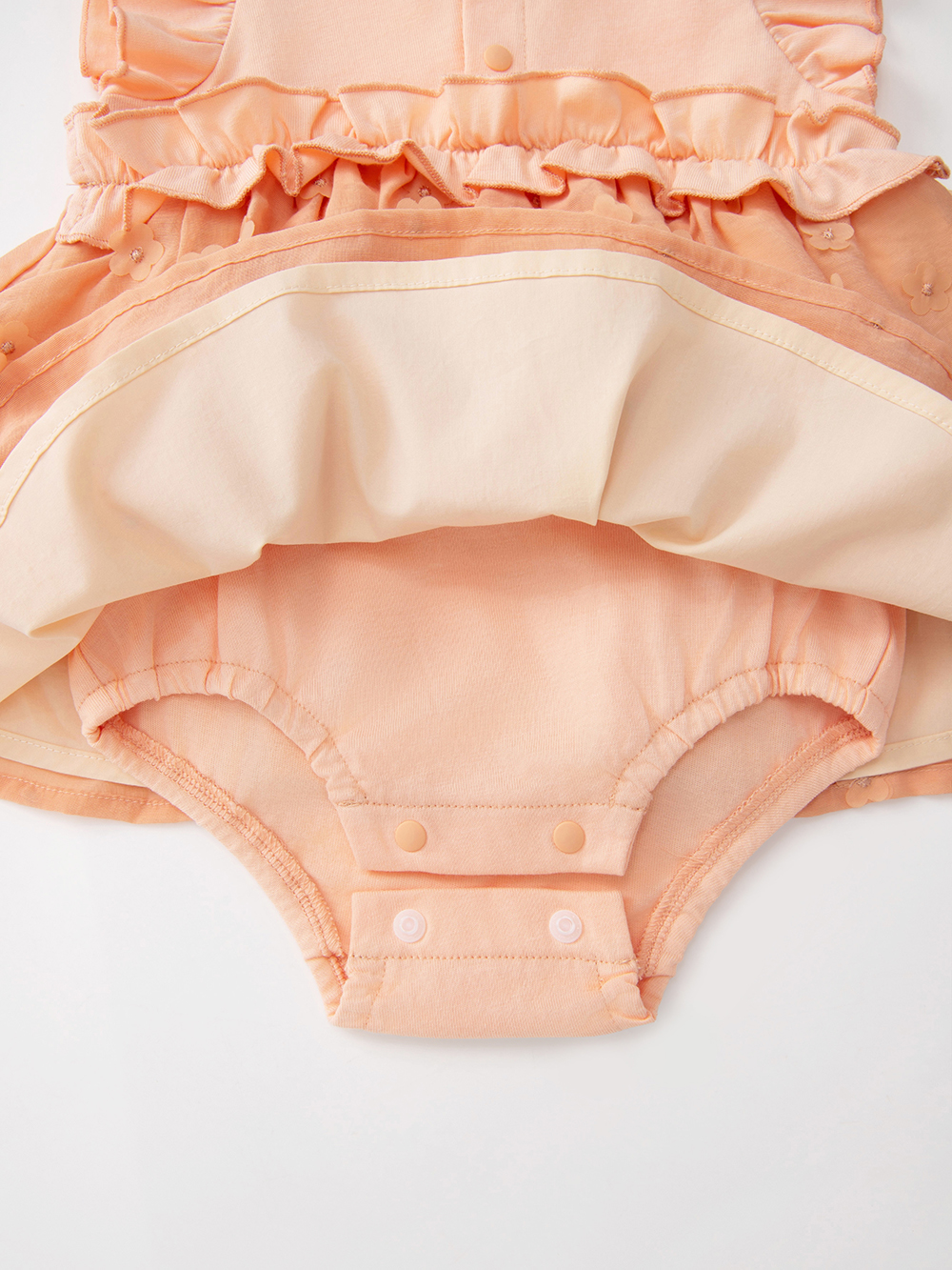 ロンパース・カバーオール|【MAKE YOUR DAY】シアーフラワーロンパース