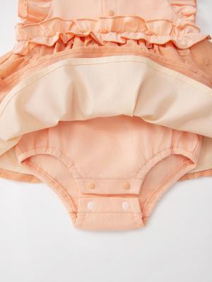 ロンパース・カバーオール|【MAKE YOUR DAY】シアーフラワーロンパース