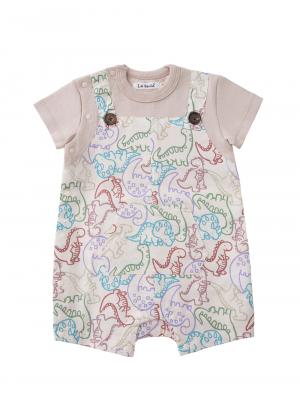 【La Stella】恐竜柄サロペットロンパース51821
