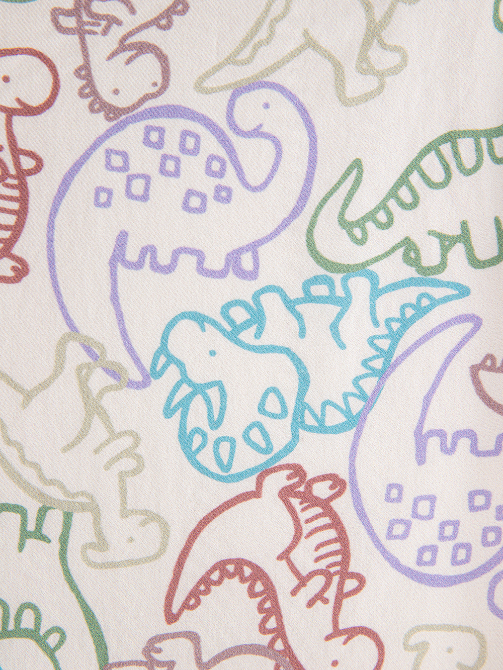 ロンパース・カバーオール|【La Stella】恐竜柄サロペットロンパース|アイボリー