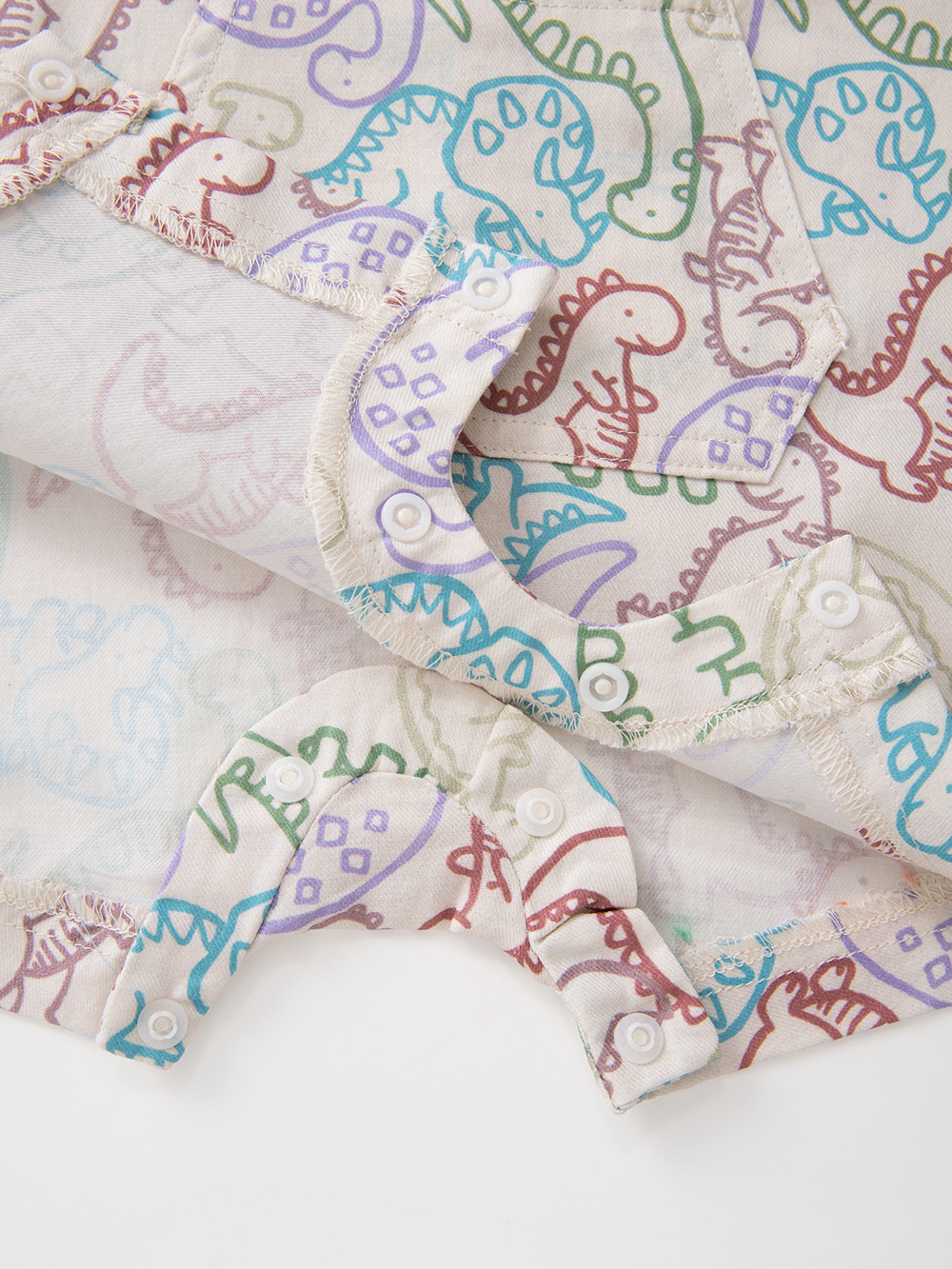 ロンパース・カバーオール|【La Stella】恐竜柄サロペットロンパース