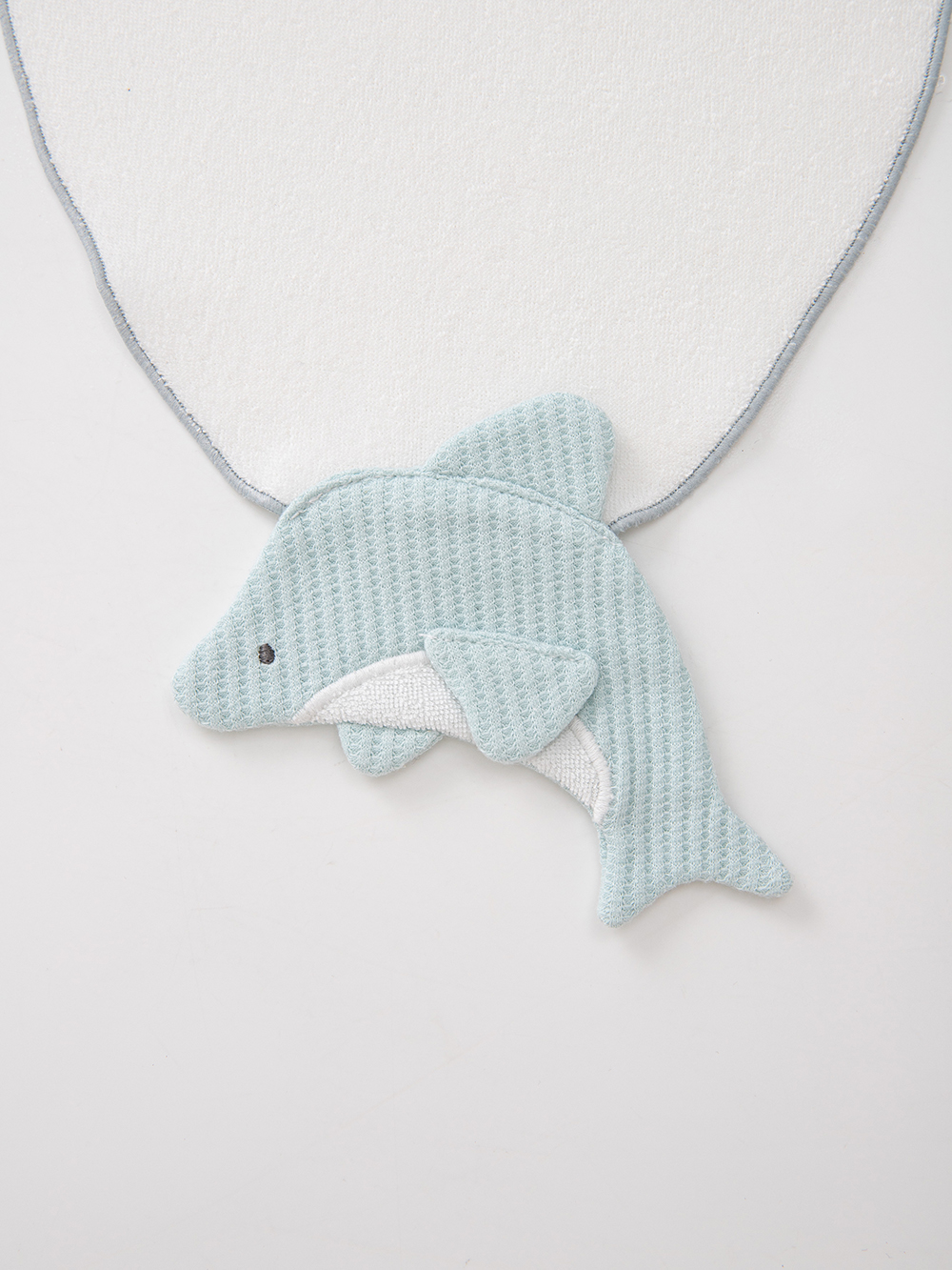 ベビー 小物|【mocmof】立体モチーフ汗取りタオル|イルカ