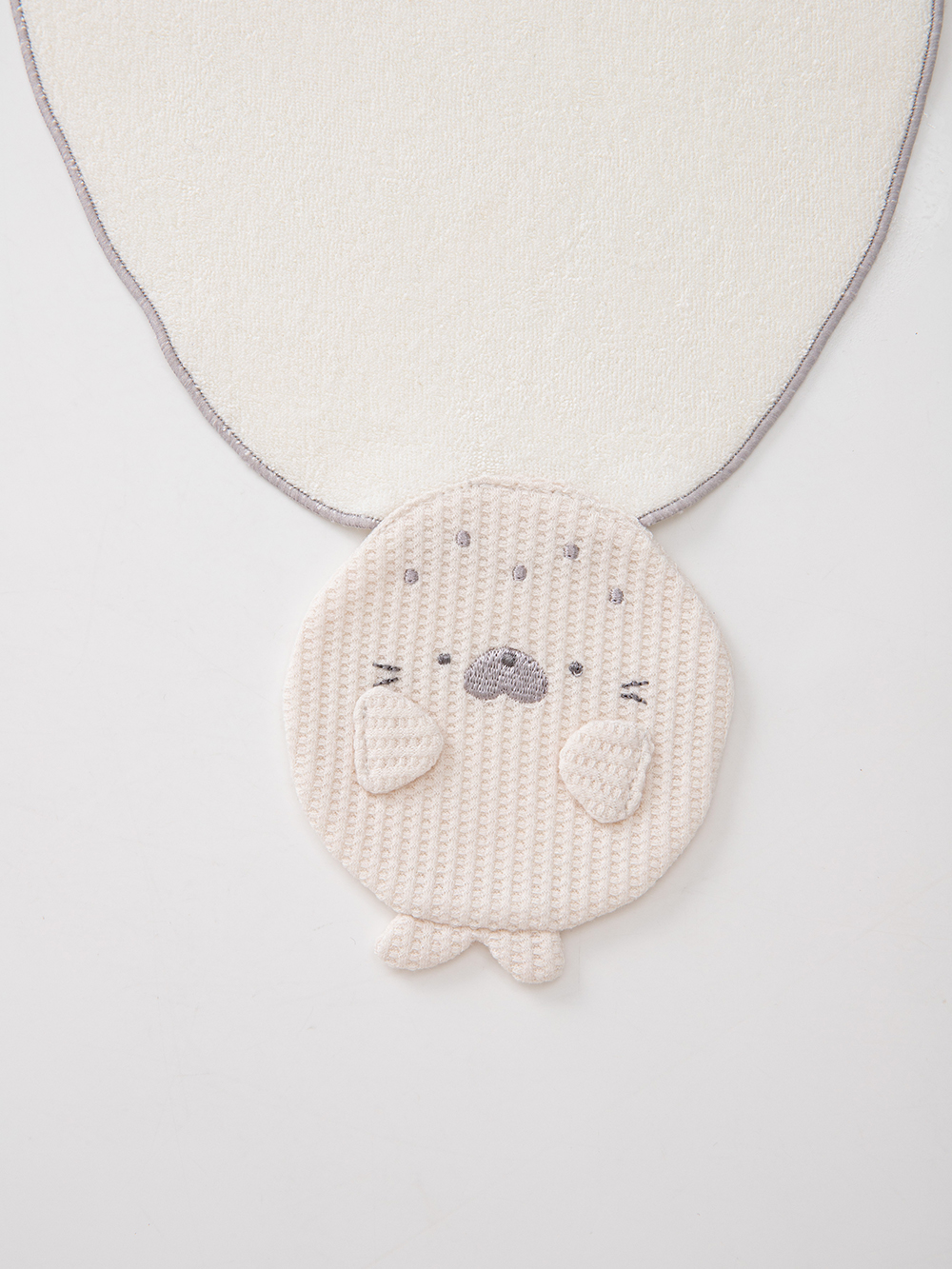 ベビー 小物|【mocmof】立体モチーフ汗取りタオル|アザラシ