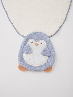 ベビー 小物|【mocmof】立体モチーフ汗取りタオル|ペンギン