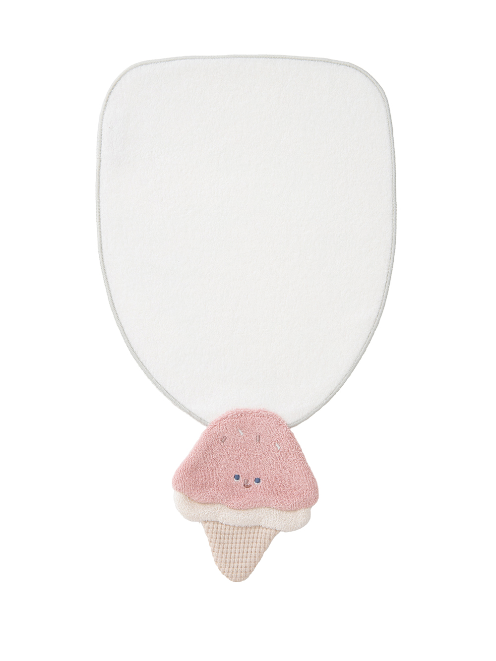 ベビー 小物|【mocmof】立体モチーフ汗取りタオル|いちごアイス