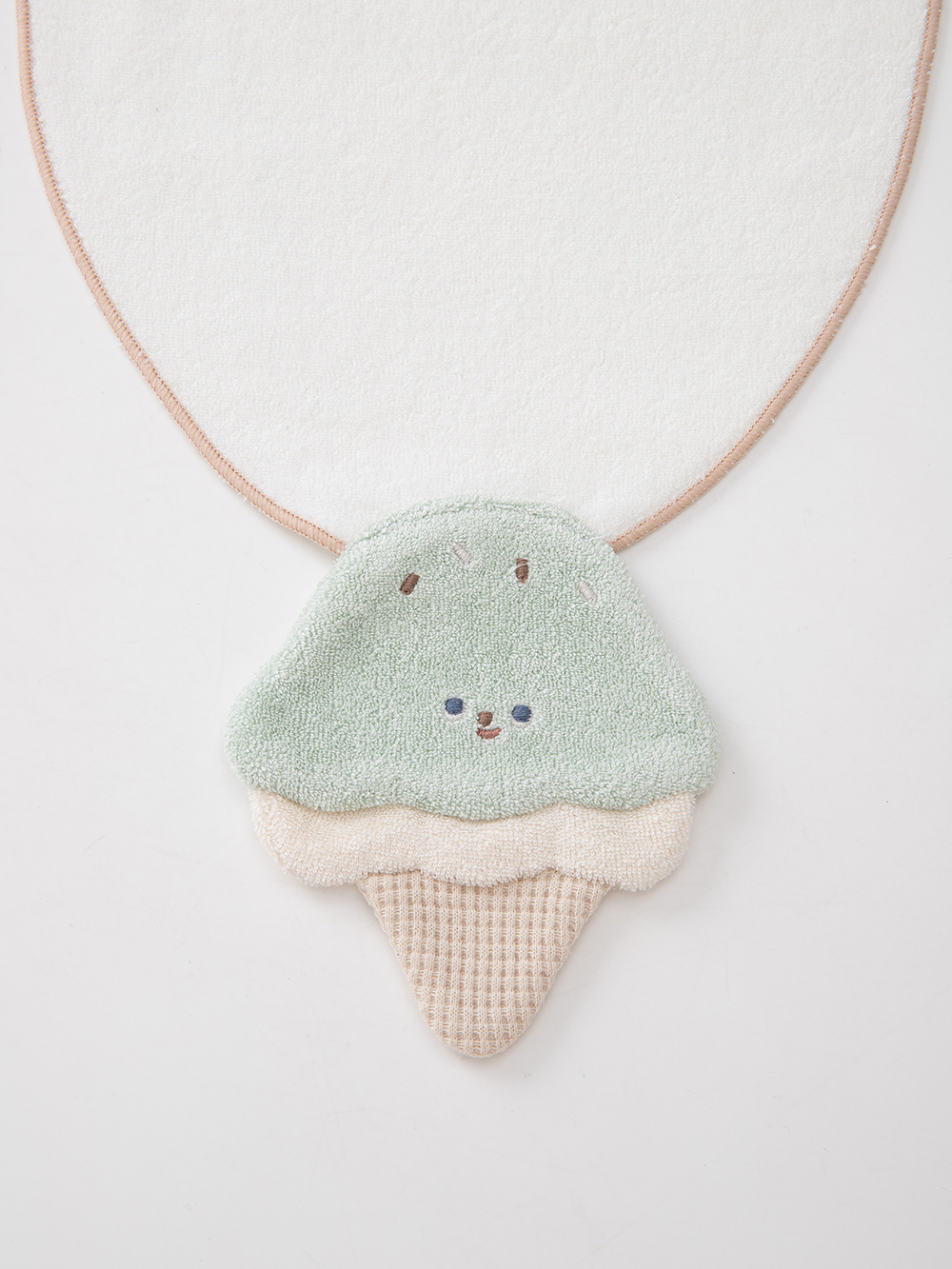 ベビー 小物|【mocmof】立体モチーフ汗取りタオル|チョコミント