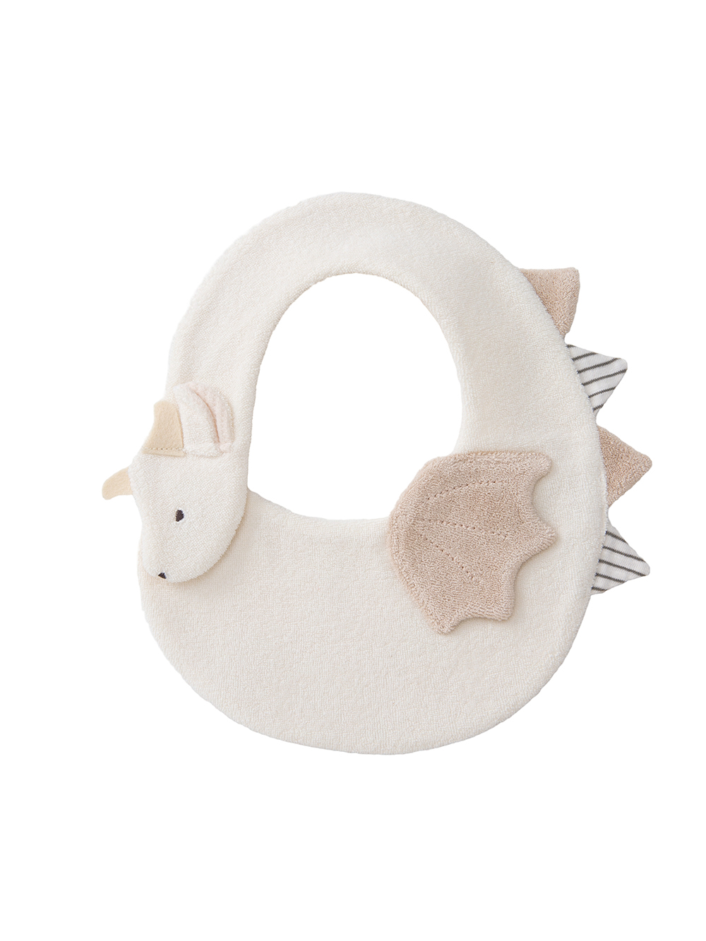 スタイ（よだれかけ）|【mocmof】立体モチーフスタイ|アイボリードラゴン