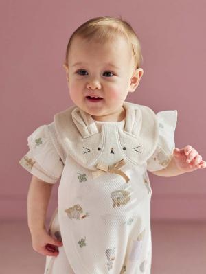 スタイ（よだれかけ）|【mocmof】立体モチーフスタイ|うさぎ