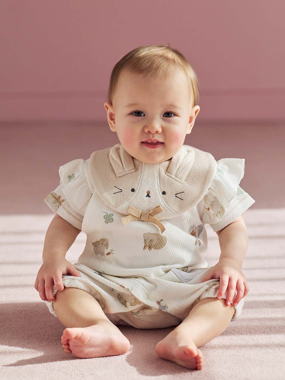 スタイ（よだれかけ）|【mocmof】立体モチーフスタイ|いちごアイス