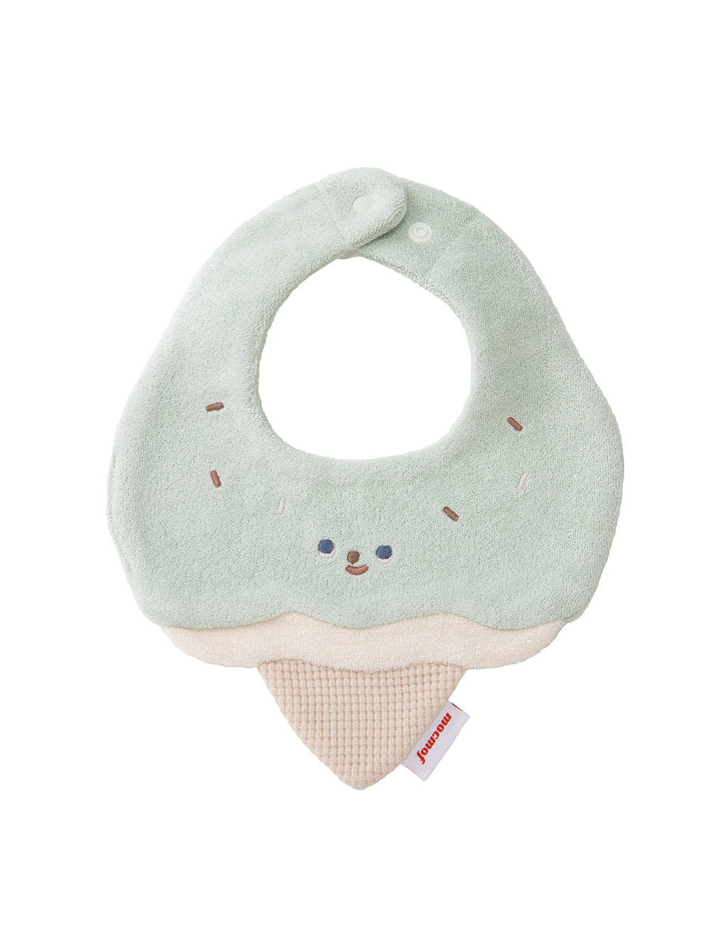 スタイ（よだれかけ）|【mocmof】立体モチーフスタイ|チョコミント