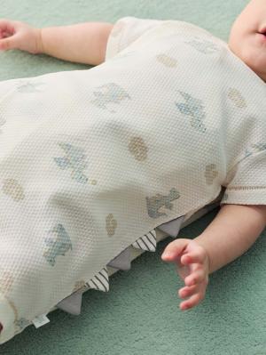 ロンパース・カバーオール|【mocmof】ドラゴン柄サマーロンパース|アイボリー