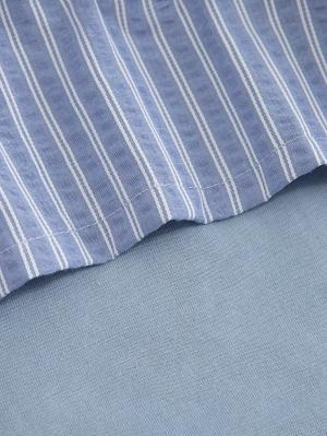 ロンパース・カバーオール|【coto cotto】セーラー襟ロンパース|ストライプ柄