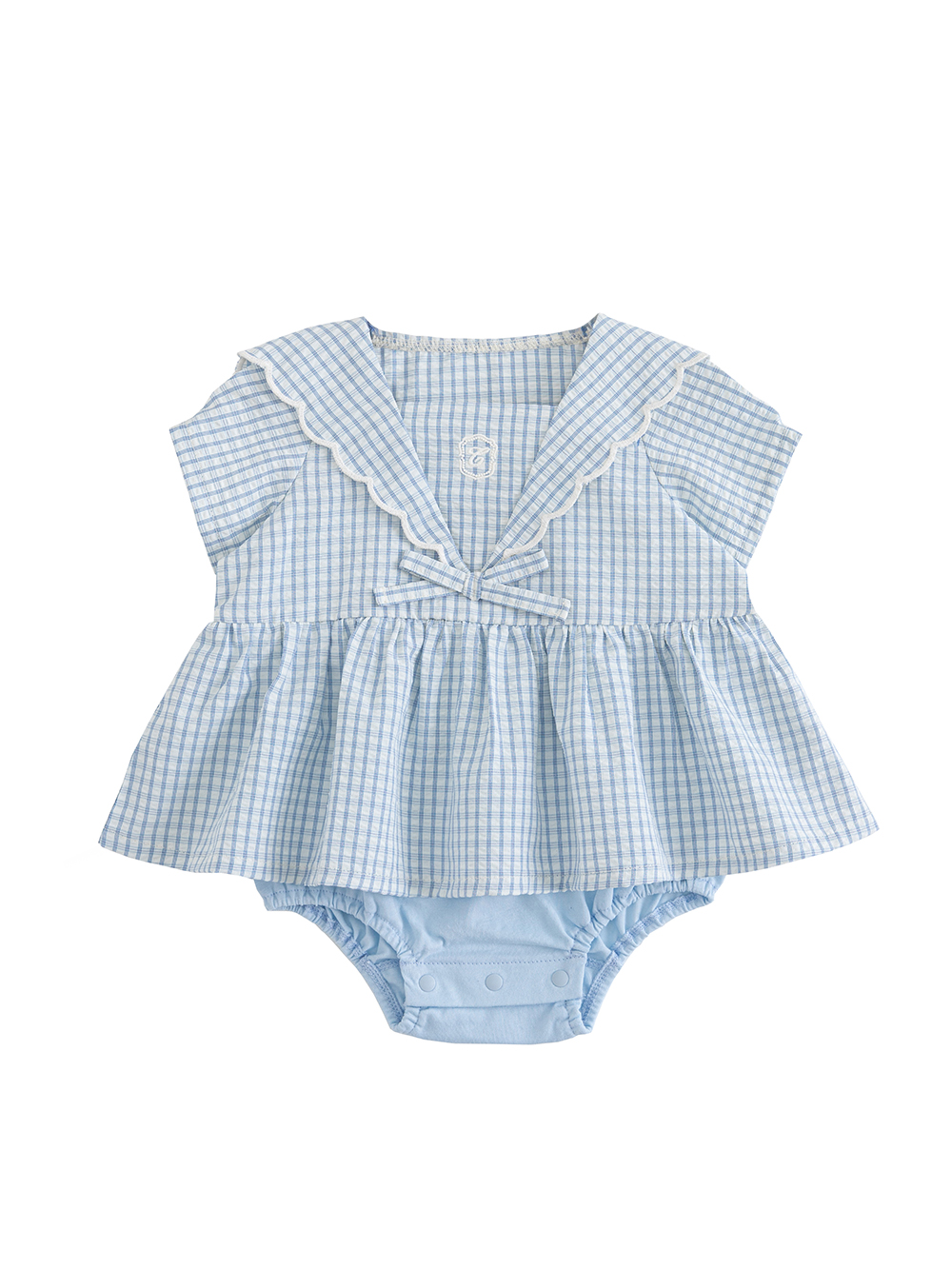 ロンパース・カバーオール|【coto cotto】セーラー襟ロンパース|チェック柄