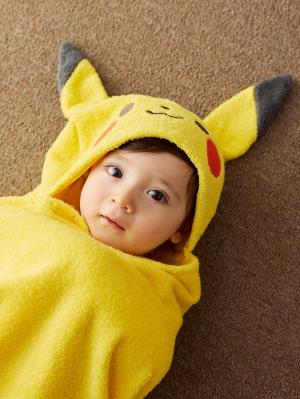 赤ちゃん お風呂・ベビースキンケア|【monpoke】モンポケフード付きバスタオル