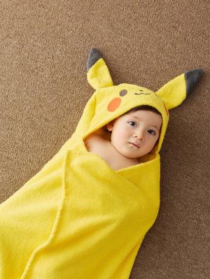 赤ちゃん お風呂・ベビースキンケア|【monpoke】モンポケフード付きバスタオル