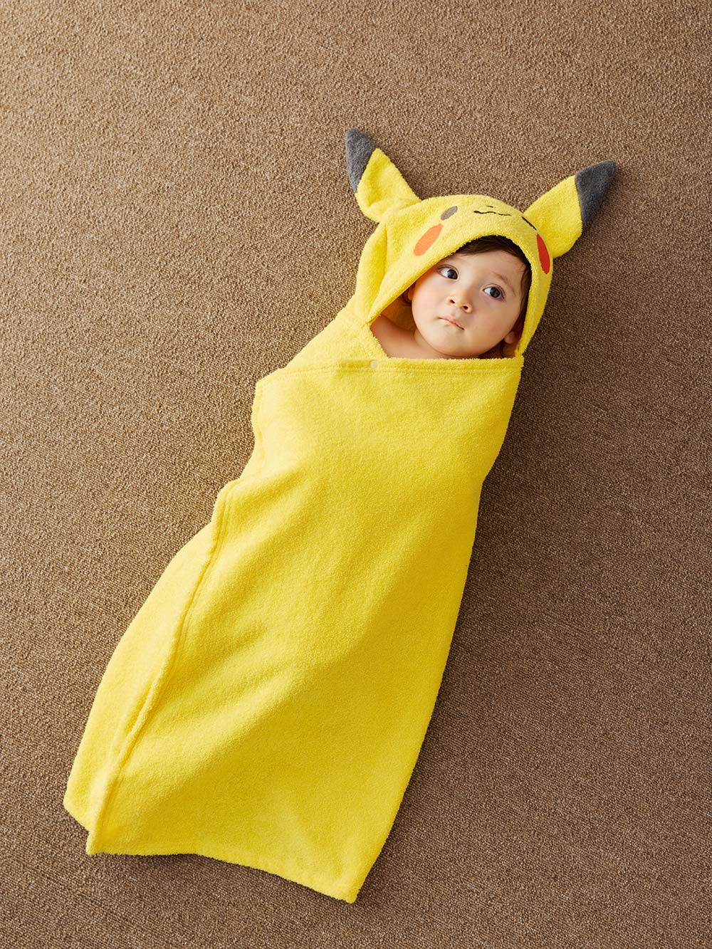 赤ちゃん お風呂・ベビースキンケア|【monpoke】モンポケフード付きバスタオル