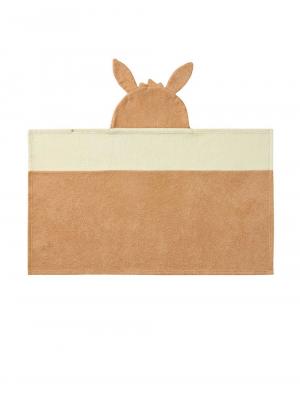 赤ちゃん お風呂・ベビースキンケア|【monpoke】モンポケフード付きバスタオル|イーブイ