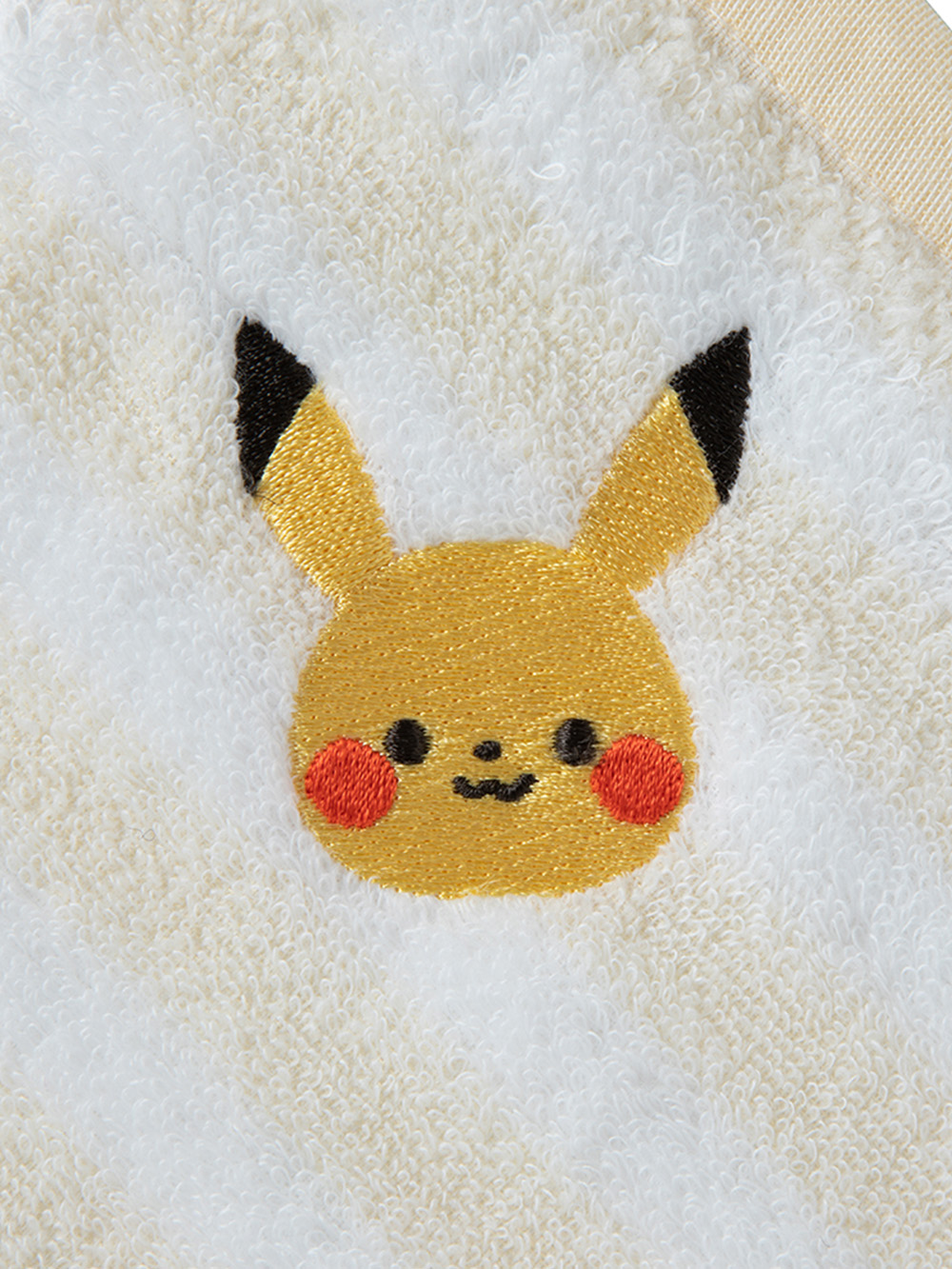 赤ちゃん お風呂・ベビースキンケア|【monpoke】モンポケループ付きタオルハンカチ|イエロー