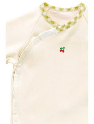 ロンパース・カバーオール|【日本製】スプレッドプラスオーガニック長袖|ブラウン