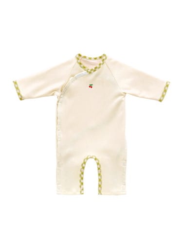 ロンパース・カバーオール|【日本製】スプレッドプラスオーガニック長袖|ブラウン