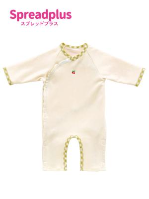 ロンパース・カバーオール|【日本製】スプレッドプラスオーガニック長袖|グリーン