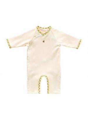 ロンパース・カバーオール|【日本製】スプレッドプラスオーガニック長袖|ブラウン