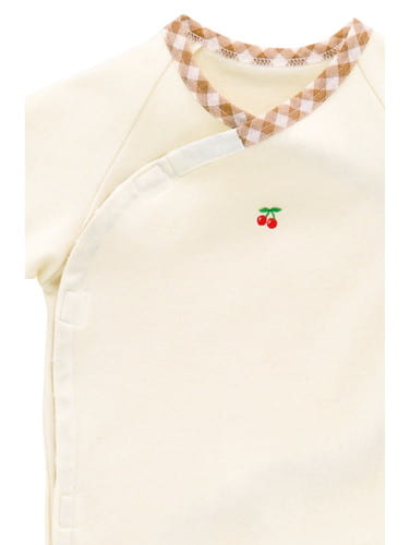 ロンパース・カバーオール|【日本製】スプレッドプラスオーガニック長袖|ブラウン