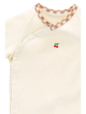 ロンパース・カバーオール|【日本製】スプレッドプラスオーガニック長袖|ブラウン