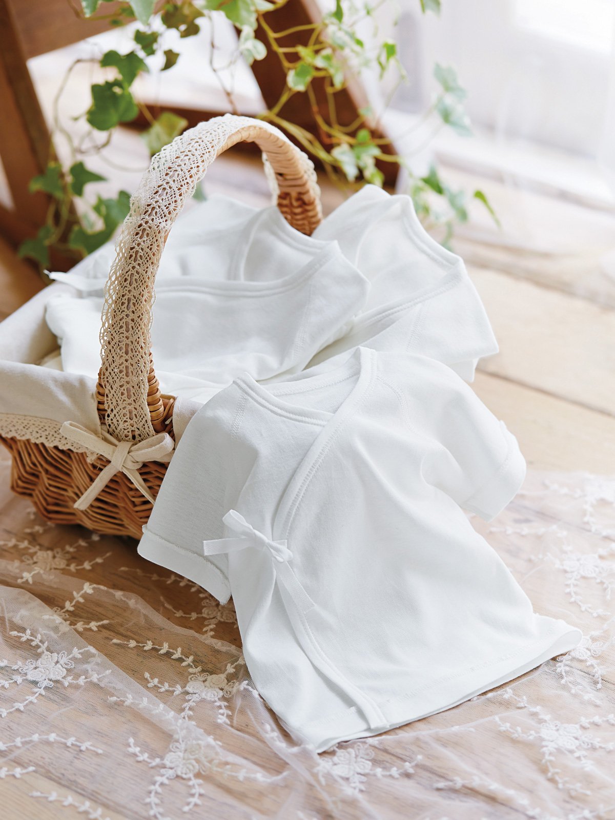 コンビ肌着・新生児/ベビー肌着|【日本製】ミニ短肌着|オフホワイト