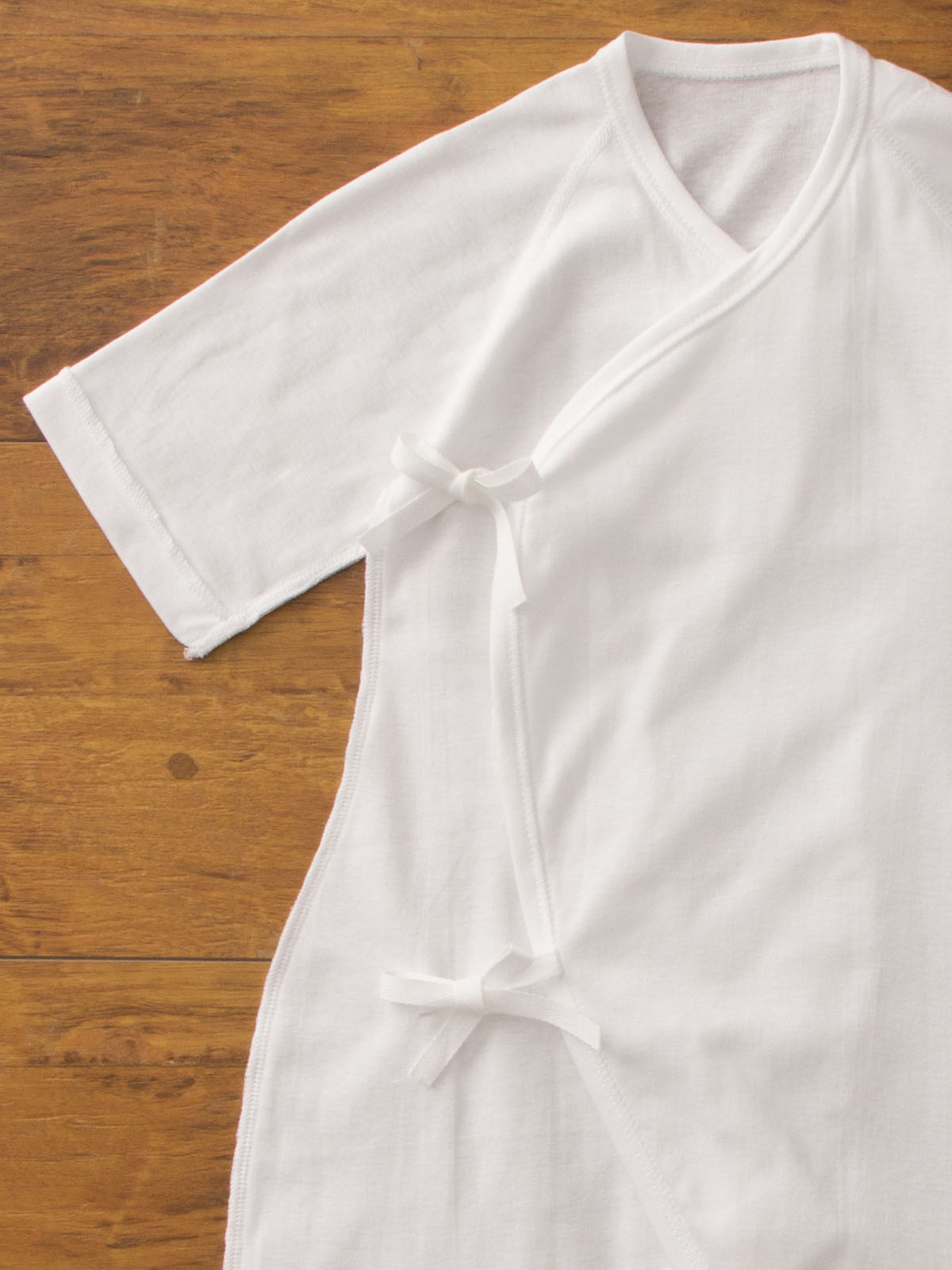 コンビ肌着・新生児/ベビー肌着|【日本製】フライスコンビ肌着|オフホワイト