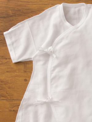 コンビ肌着・新生児/ベビー肌着|【日本製】ガーゼコンビ肌着|ホワイト