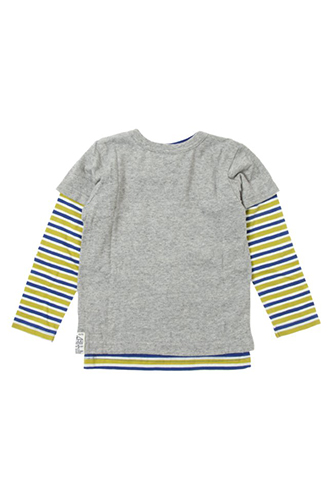 ベビートップス|【F.O.KIDS】重ね着Tシャツ|ライム