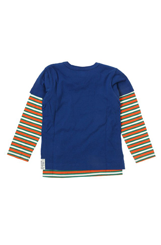 ベビートップス|【F.O.KIDS】重ね着Tシャツ|ロイヤルブルー