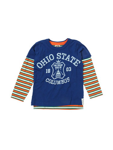 ベビートップス|【F.O.KIDS】重ね着Tシャツ|ロイヤルブルー