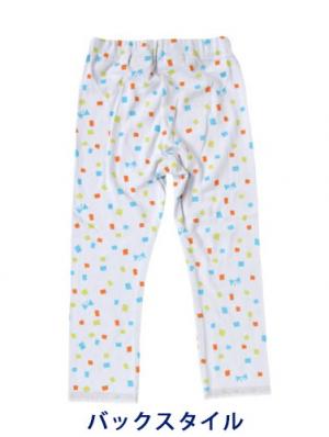 ベビーシューズ・ファーストシューズ・ベビー靴下|【ベビー服】Petit jam(プチジャム)総柄8分丈スパッツ|ライトグレー