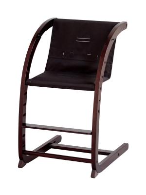 ベビーチェア（ハイローチェア）・ベビーラック|farska（ファルスカ）スクロールチェア プラス|ダークブラウン×ブラウン