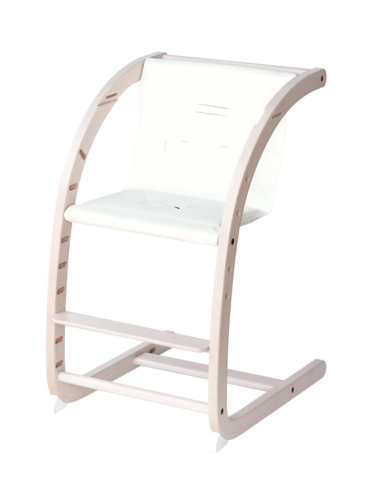 ベビーチェア（ハイローチェア）・ベビーラック|farska（ファルスカ）スクロールチェア プラス|ホワイトウォッシュ×オフホワイト