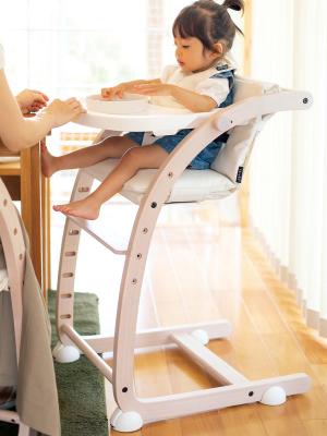 ベビーチェア（ハイローチェア）・ベビーラック|farska（ファルスカ）スクロールチェア プラス|ホワイトウォッシュ×オフホワイト