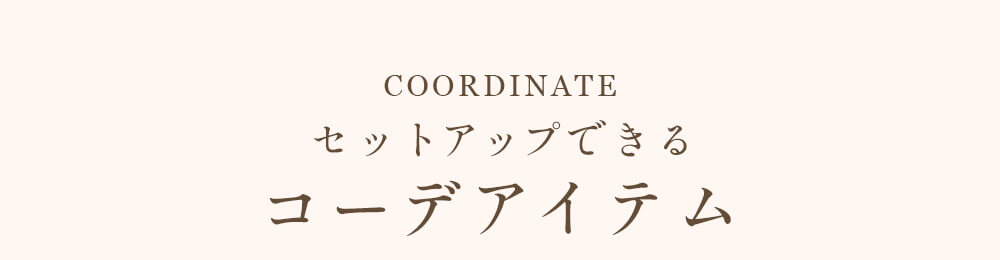 セットアップできるコーデアイテム
