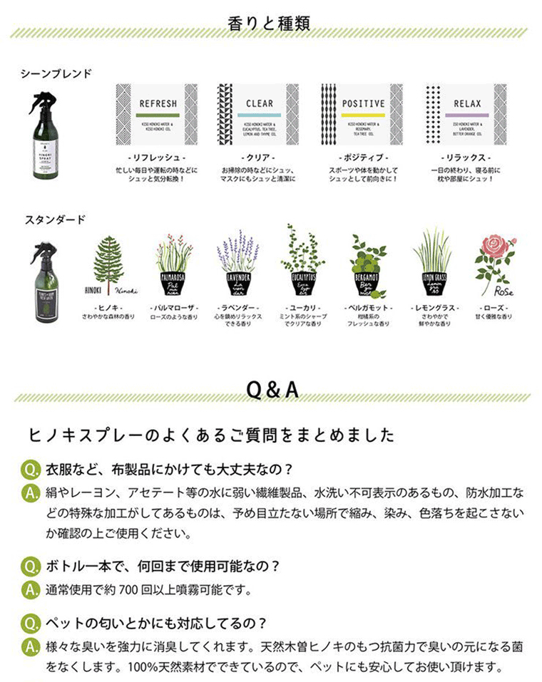 SPICE(スパイス)ヒノキ 天然消臭除菌スプレー