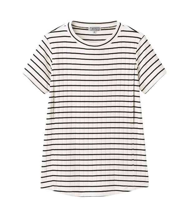 半袖ワイドリブTシャツ