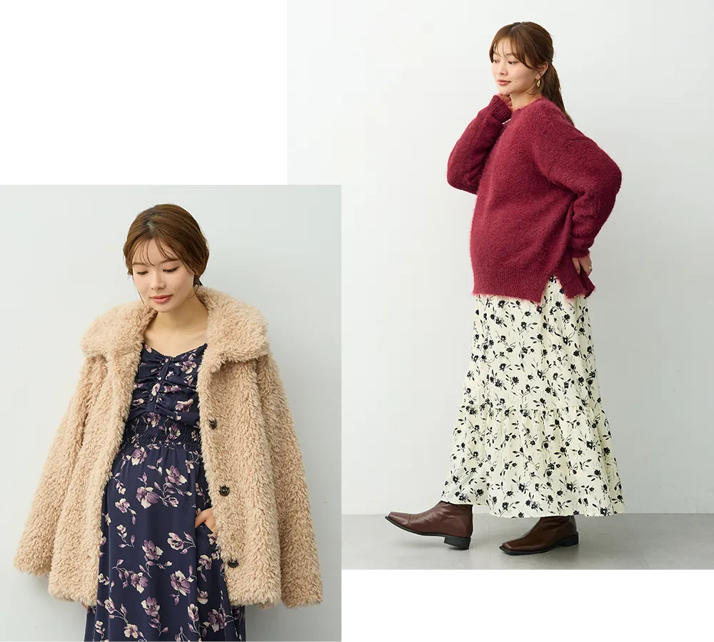 【2丈展開】ウエストシャーリング花柄ティアードワンピース