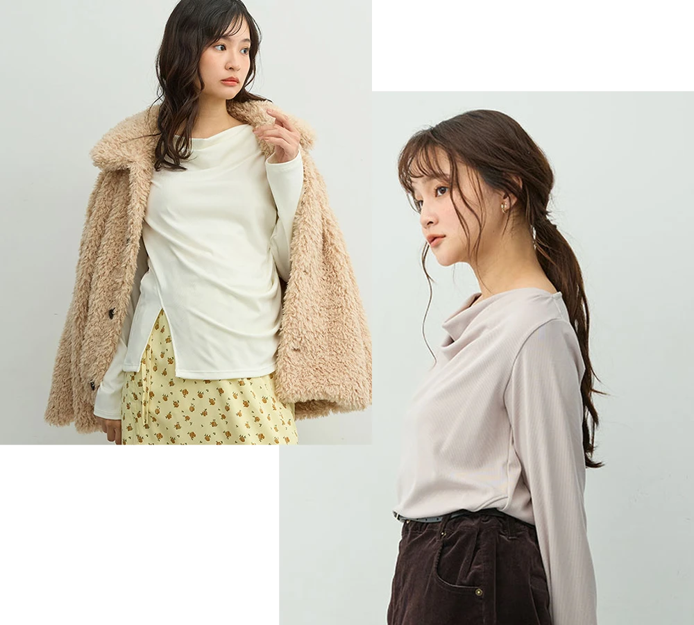 カップ付ドレープトップス