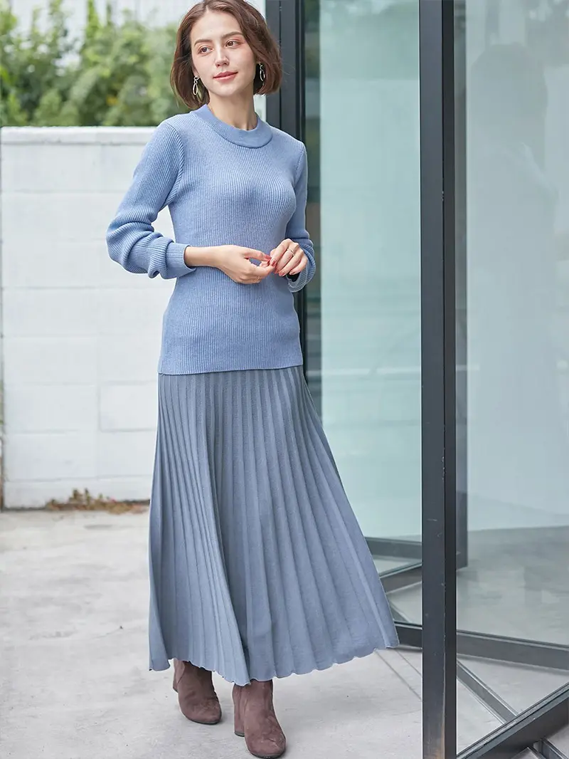 ニットフレアスカート